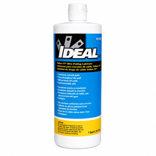 IDEAL Electrical Ideal 31-398 Yellow 77 Plus 1Quart Squeeze Bottle With Precise Dispensing For Food Service Professionals 31-398