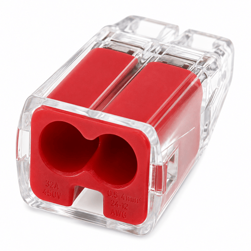IDEAL Industries IDEAL 30-1032 In-Sure 2-Port Push-In Wire Connector Red 100 Pack 30-1032-100pk