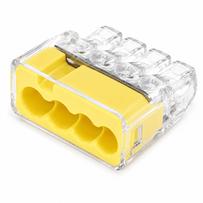 IDEAL INDUSTRIES IDEAL 30-1034 In-Sure Push-In Wire Connector Model 34 Yellow 100/Box 30-1034-100pk