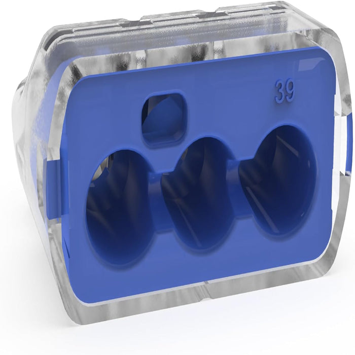 IDEAL INDUSTRIES IDEAL 30-1039 In-Sure Push-In Wire Connector Model 39 Blue 50/Box 30-1039