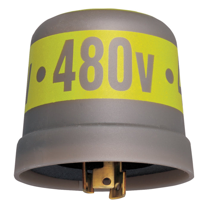Intermatic LC4535LA 480V locking thermal photocontrol with high-visibility 480V identification band.