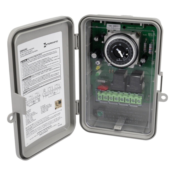 Intermatic Intermatic GM40AV 24-Hour Electromechanical Time Switch 40A 120-277V GM40AV