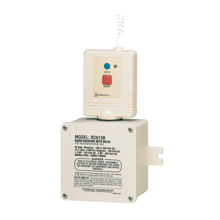 Intermatic Intermatic RC613R Heavy-Duty Radio Receiver 100 ft Range DPST RC613R