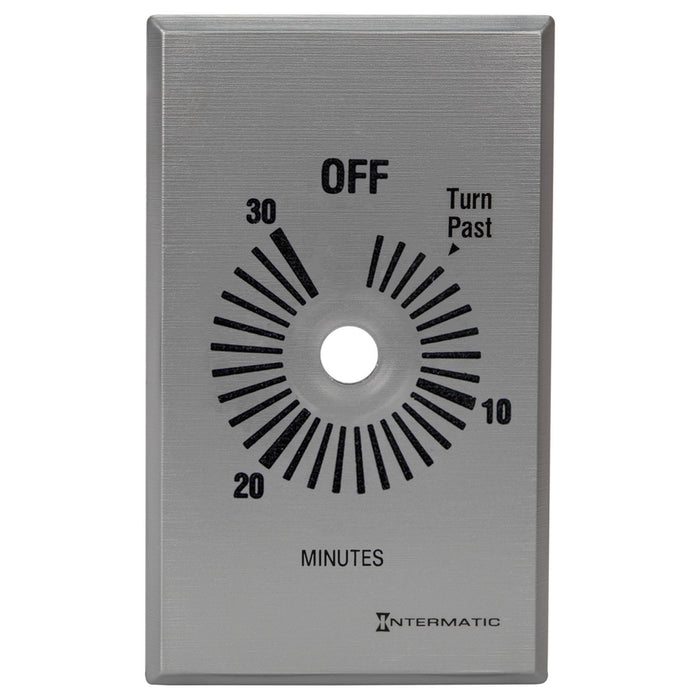 Intermatic FF30MP 30-minute timer replacement plate in gray finish, front view with timer scale and OFF markings.