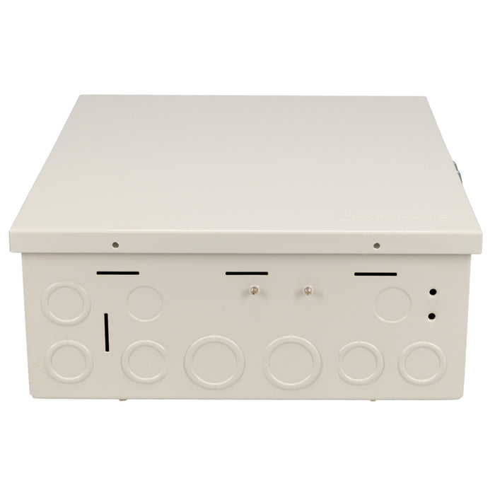 Intermatic T10404R all-weather pool and spa control center shown with closed front cover.