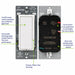 Leviton Leviton DSL01-1LW Decora Slide Dimmer Switch 300W LED/CFL 120V White 002-DSL01-1LW