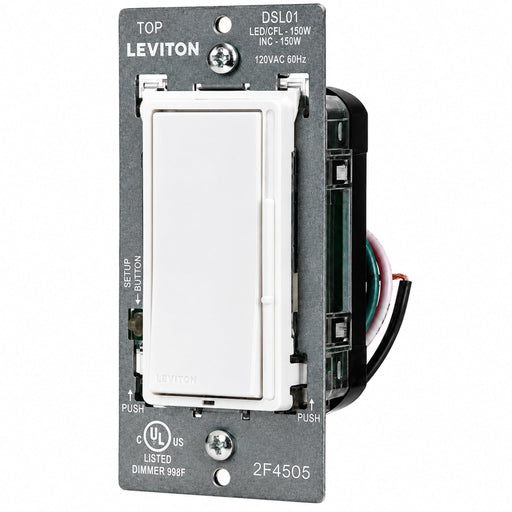 Leviton Leviton DSL01-1LW Decora Slide Dimmer Switch 300W LED/CFL 120V White 002-DSL01-1LW