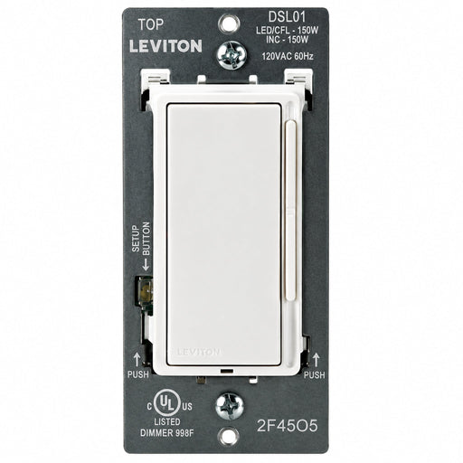 Leviton Leviton DSL01-1LW Decora Slide Dimmer Switch 300W LED/CFL 120V White 002-DSL01-1LW