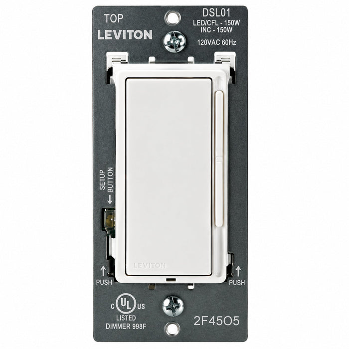 Leviton Leviton DSL01-1LW Decora Slide Dimmer Switch 300W LED/CFL 120V White 002-DSL01-1LW