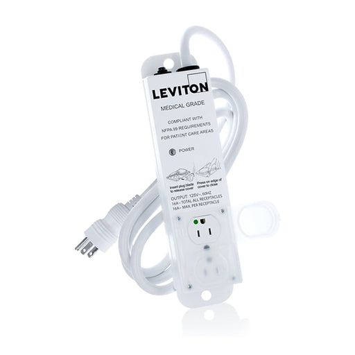 Leviton Leviton 5302M-1N7 Medical-Grade Power Strip 15A 125V 7-ft Cord 011-5302M-1N7