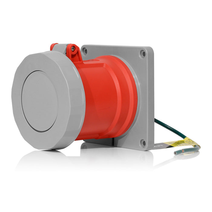 Leviton Leviton 460R7WLEV IEC Pin & Sleeve Receptacle 60A 480V 3-Phase 460R7WLEV