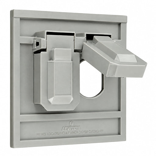 Leviton Leviton 4986-GY 1-Gang Weather-Resistant Receptacle Cover Gray 4986-GY