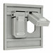 Leviton Leviton 4986-GY 1-Gang Weather-Resistant Receptacle Cover Gray 4986-GY