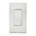 Leviton white Decora rocker switch installed with matching white wall plate.