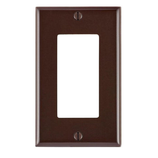 Leviton Leviton 80401 1-Gang Decora/GFCI Standard Wallplate, Brown 80401