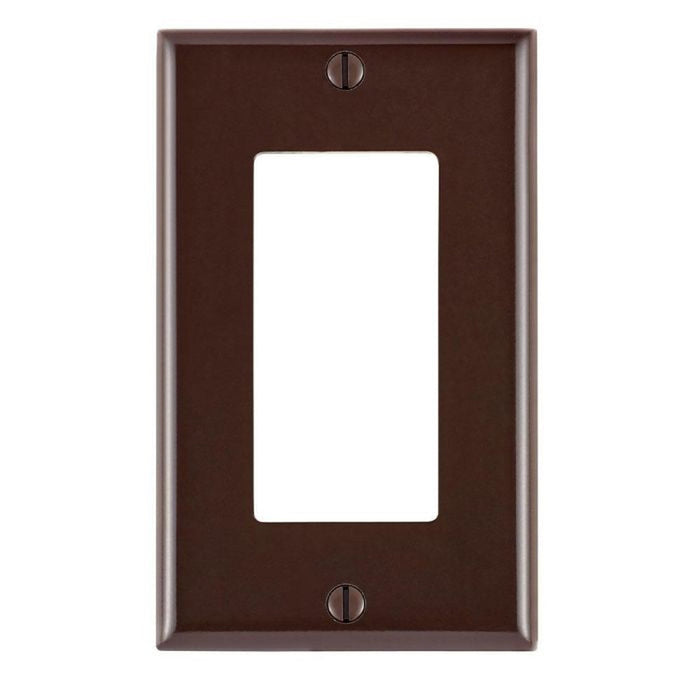 Leviton Leviton 80401 1-Gang Decora/GFCI Standard Wallplate, Brown 80401