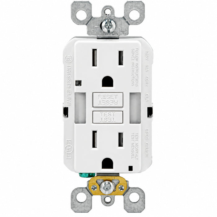 Leviton Leviton GFNL1-W SmartlockPro GFCI Receptacle with Guide Light, 15A 125V, White GFNL1-W