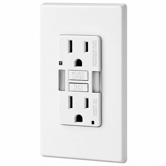 Leviton Leviton GFNL1-W SmartlockPro GFCI Receptacle with Guide Light, 15A 125V, White GFNL1-W