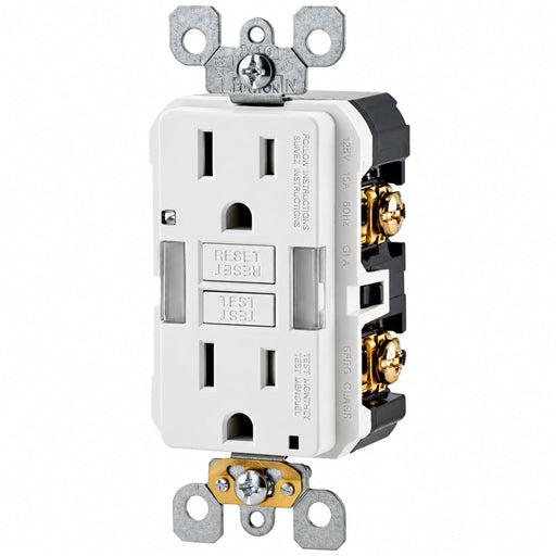Leviton Leviton GFNL1-W SmartlockPro GFCI Receptacle with Guide Light, 15A 125V, White GFNL1-W