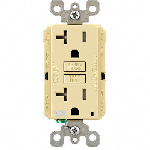 Leviton Leviton GFWT2-I SmartlockPro Self-Test GFCI Receptacle, 20A 125V, Ivory GFWT2-I
