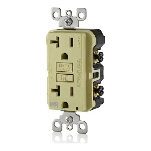 Leviton Leviton GFWT2-I SmartlockPro Self-Test GFCI Receptacle, 20A 125V, Ivory GFWT2-I