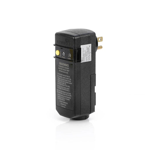 Leviton Leviton GSRA2 Right-Angle Self-Test GFCI Plug 20A 120V Black GSRA2