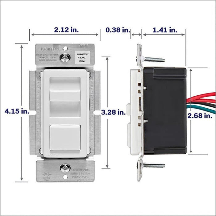 Leviton Leviton IPL06 - 10 IllumaTech LED Dimmer 150W Single Pole/3 - Way IPL06-10Z