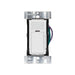 Leviton ODDMT-MDW wallbox occupancy sensor rear view showing mounting strap and device housing.