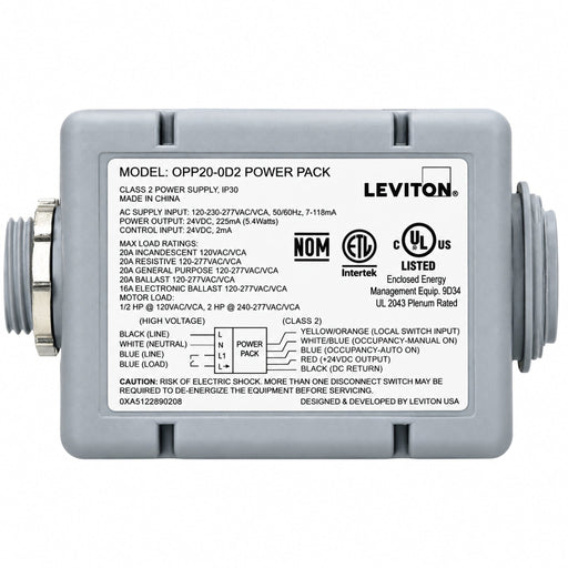 Leviton Leviton OPP20-D2 20A Power Pack 24V Auto/Manual On OPP20-D2