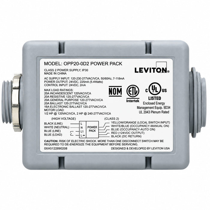 Leviton Leviton OPP20-D2 20A Power Pack 24V Auto/Manual On OPP20-D2