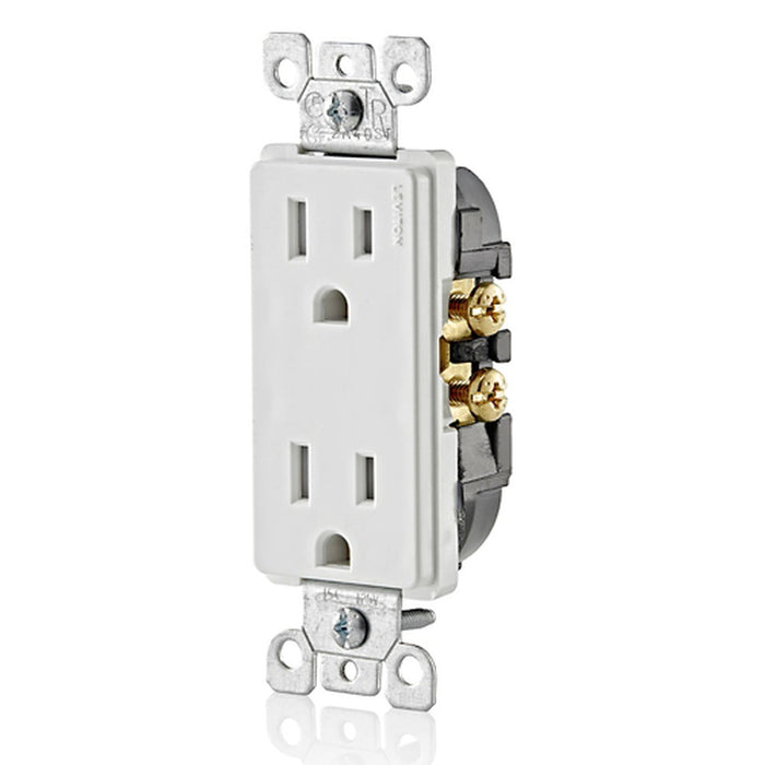 Leviton Leviton T5325-W Decora Tamper-Resistant Duplex Receptacle 15A 125V White T5325-W