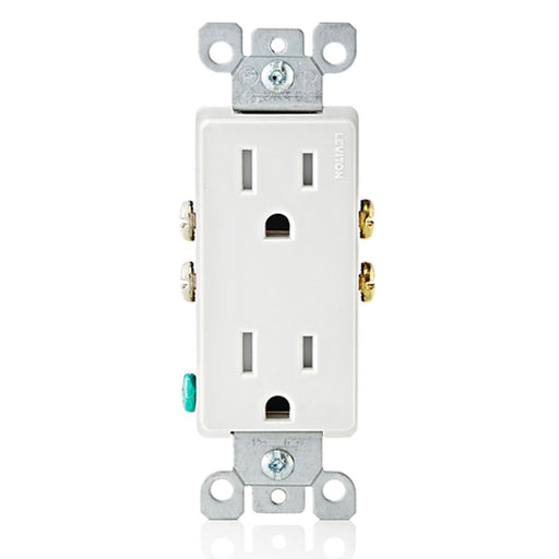 Leviton Leviton T5325-W Decora Tamper-Resistant Duplex Receptacle 15A 125V White T5325-W