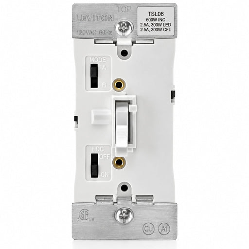 Leviton Leviton TSL06-1LW Toggle Slide Dimmer 300W LED/CFL 600W Incandescent White TSL06-1LW