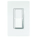 Lutron DVCL-153PH Diva C•L white LED dimmer switch, front view.