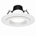 MaxLite RCF-XTRIM8 white recessed downlight trim with integrated reflector and spring mounting clips.