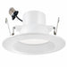 MaxLite RR6149CSW 5"/6" LED downlight retrofit, white, front angled view
