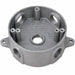 Morris Morris 36610 4-Inch Round Weatherproof Box, 5-Hole 1/2-Inch, Gray 36610
