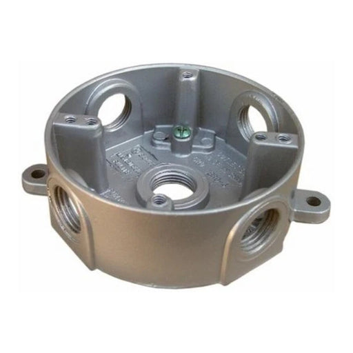 Morris Morris 36620 4" Round Weatherproof Box 5-Hole 3/4" Gray 36620