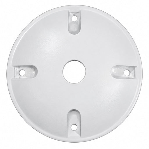 Morris Morris 36812 4" Round Weatherproof Cover 1-Hole 1/2" White 36812