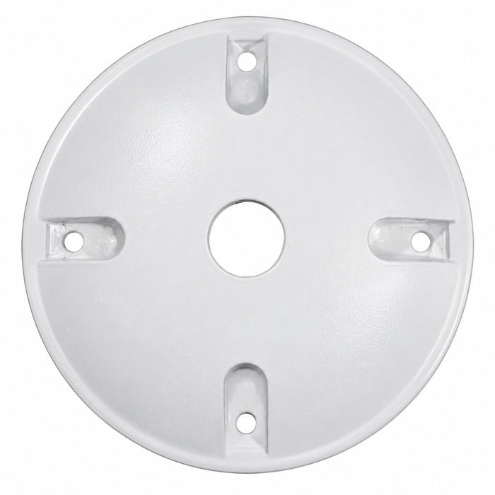 Morris Morris 36812 4" Round Weatherproof Cover 1-Hole 1/2" White 36812
