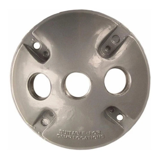 Morris Morris 36830 4-Inch Round 3-Hole Weatherproof Cover, Gray 36830