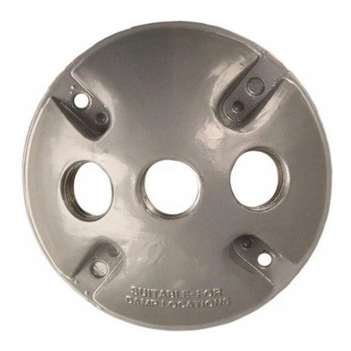 Morris Morris 36830 4-Inch Round 3-Hole Weatherproof Cover, Gray 36830