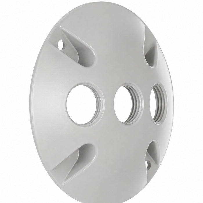 Morris Morris 36832 4-Inch Round 3-Hole Weatherproof Cover, White 36832
