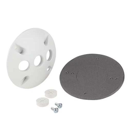 Morris Morris 36832 4-Inch Round 3-Hole Weatherproof Cover, White 36832