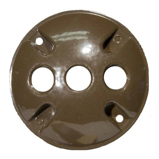 Morris Morris 36834 4" Round 3-Hole Weatherproof Cover Bronze 36834