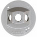 Morris Morris 36840 4-Inch Round Weatherproof Cover, 3-Hole 1/2-Inch, Gray 36840