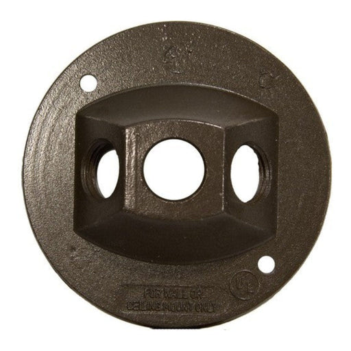 Morris Morris 36844 4" Round Weatherproof Cover 3-Hole 1/2" Bronze 36844