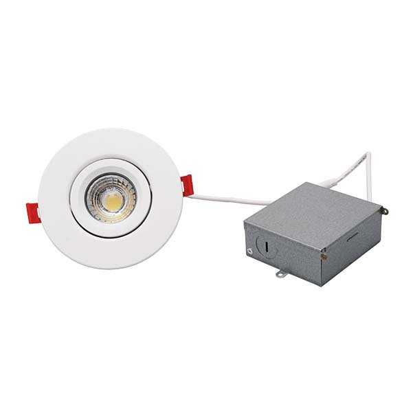 NICOR Nicor DGC43120SRDWH Economy Canless 4" Round 9W Led Gimbal Downlight Cct Selectable DGC43120SRDWH