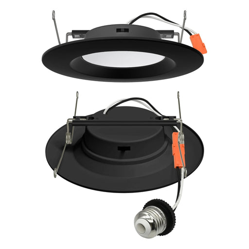 NICOR NICOR IXD561120S9BK 5"/6" LED Retrofit Downlight, 5-CCT, 120V, Black IXD561120S9BK