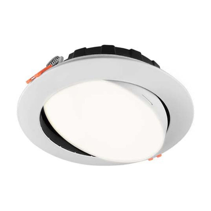 NICOR Nicor RWG61120S9WH Edgelit Recessed 6" Round Gimbal CCT Selectable 27K/30K/35K/40K/50K 120V 90Cri RWG61120S9WH